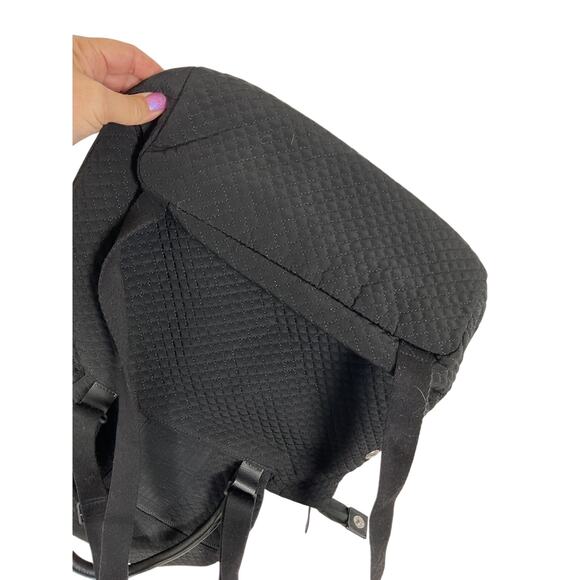 Vera Bradley Change It Up Backpack in Black Quilted Fabric EUC - Picture 6 of 6